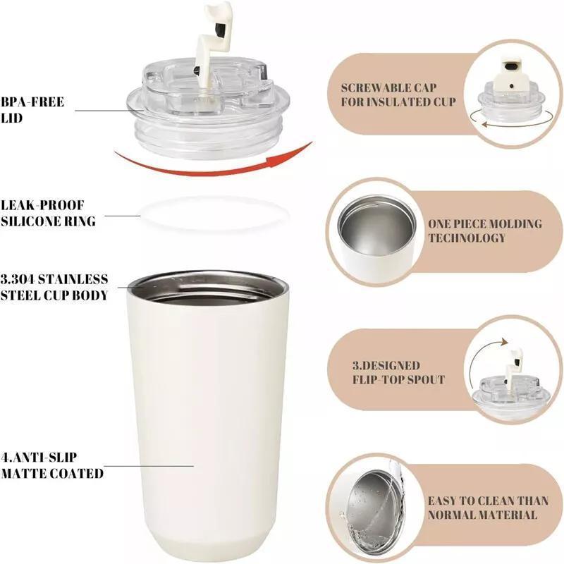 Smeg - Thermos Coffee Mug 240ml Stainless Steel