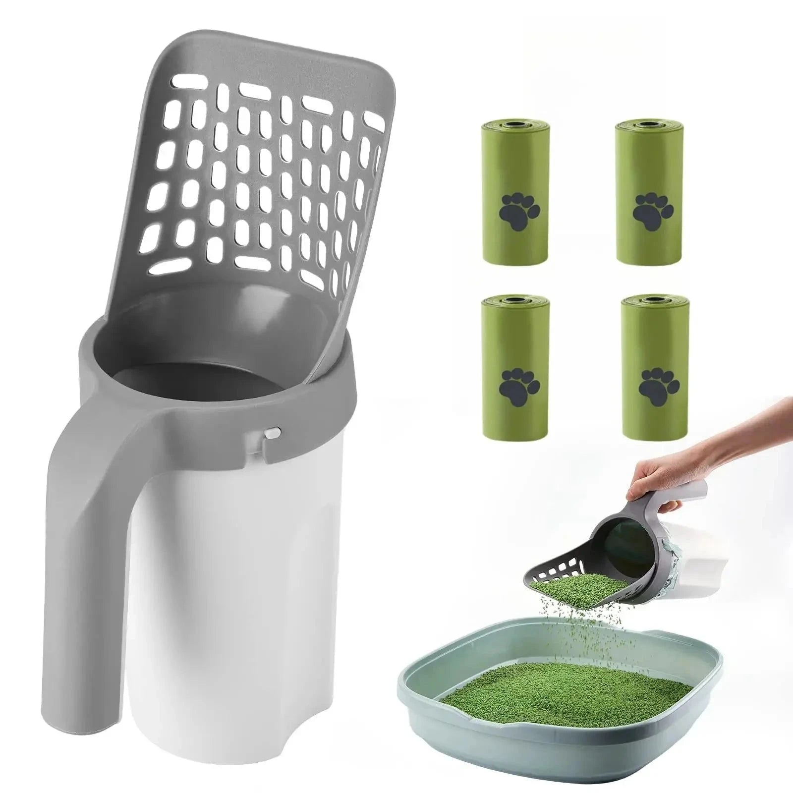 Summer Cat Litter Shovel ( + FREE 4 Rolls Garbage Bag )